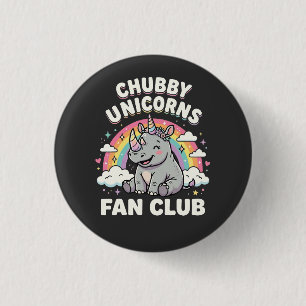 Chapa Redonda De 2,5 Cm Club de Fans de Unicornios Adorables Unicornio Mág