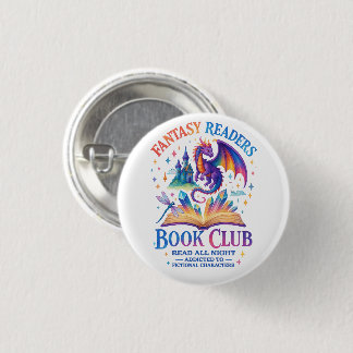 Chapa Redonda De 2,5 Cm Club de libros de lectores de fantasía...