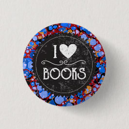 Chapa Redonda De 2,5 Cm Club de Libros "I Love Books"