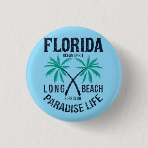 Chapa Redonda De 2,5 Cm Clube de Surf Vida Paraíso Playa Larga Florida