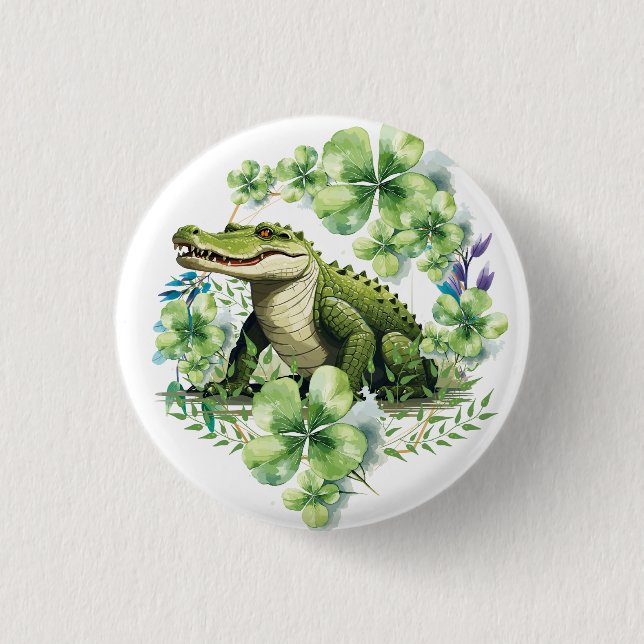 Chapa Redonda De 2,5 Cm cocodrille  (Anverso)