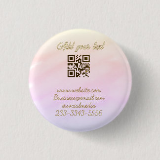 Chapa Redonda De 2,5 Cm código QR personalizado simple agregue su nombre t