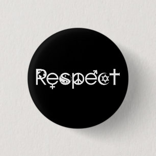 Chapa Redonda De 2,5 Cm Coexistir con el respeto - Amabilidad y tolerancia