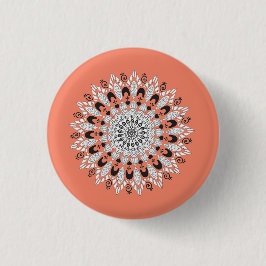 Chapa Redonda De 2,5 Cm Cojín decorativo de diseño de flores de Mandala