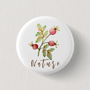 Chapa Redonda De 2,5 Cm Colas de rosa acuarela