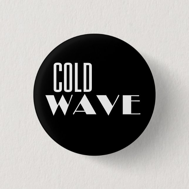 Chapa Redonda De 2,5 Cm Cold Wave Button (Anverso)