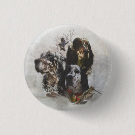 Chapa Redonda De 2,5 Cm Coleador inglés, caza de cochecitos de madera