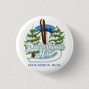 Chapa Redonda De 2,5 Cm colina powderhouse south berwick maine esquí logo
