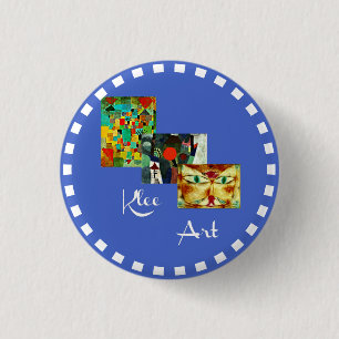 Chapa Redonda De 2,5 Cm Collage de Klee con marco de círculo