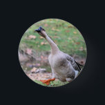 Chapa Redonda De 2,5 Cm Collar plateado de ganso silvestre<br><div class="desc">Bird</div>
