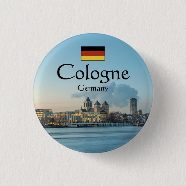 Chapa Redonda De 2,5 Cm Cologne Germany (Anverso)