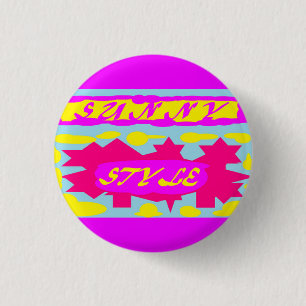 Chapa Redonda De 2,5 Cm Colores calientes rosa cielo azul limón