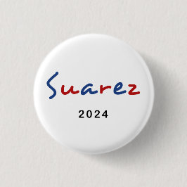 Chapa Redonda De 2,5 Cm Colorful Francis Suarez 2024 Script Text