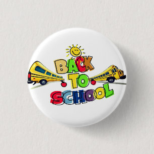 Chapa Redonda De 2,5 Cm Colorido de vuelta al diseño de Personalizados esc