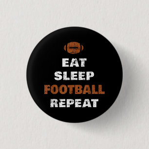 Chapa Redonda De 2,5 Cm Come Fútbol Duerme Repite Ama Fútbol Vintage Gi