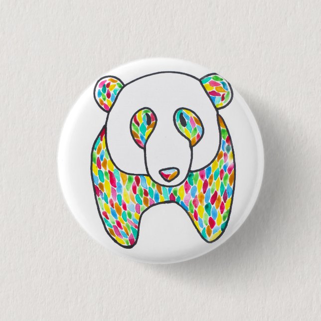 Chapa Redonda De 2,5 Cm Comfort Panda Pin De Megaflora (Anverso)