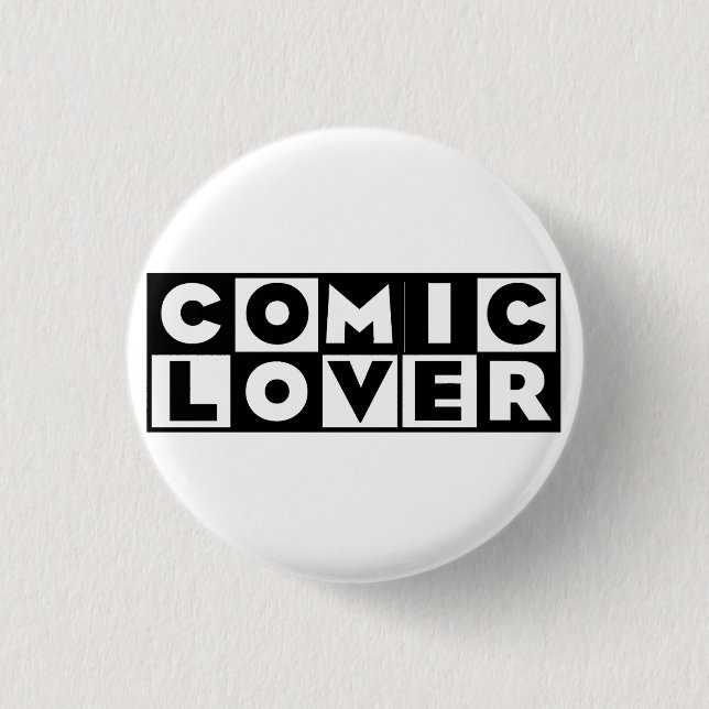 Chapa Redonda De 2,5 Cm Comic Book Lover Bold Design (Anverso)