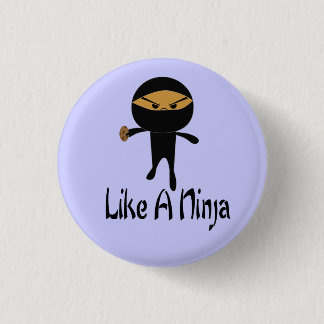 Chapa Redonda De 2,5 Cm Como un Ninja