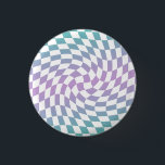 Chapa Redonda De 2,5 Cm Comprobación de la inclinación de la inclinación a<br><div class="desc">Una almohada de diseño a cuadros,  perfectamente retorcida,  en tonos pastel,  llena de grandes vibraciones. Patrón moderno de damas con retorsión. Este bonito diseño retro psicodélico te lleva a la maravillosa tierra. Los cheques retorcidos en colores pastel. Controles de torzal y remolinos,  con un patrón pastel a cuadros</div>