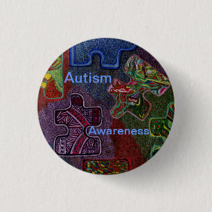 Chapa Redonda De 2,5 Cm Conciencia del autismo