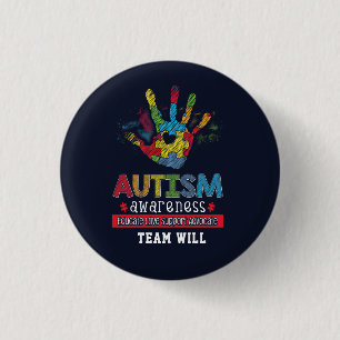 Chapa Redonda De 2,5 Cm Conciencia Personalizada sobre el Autismo Educar A