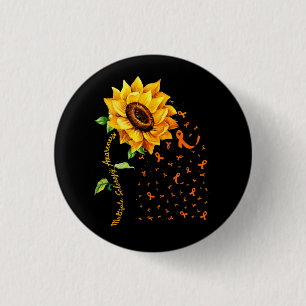 Chapa Redonda De 2,5 Cm Conciencia sobre la esclerosis múltiple El girasol
