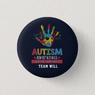 Chapa Redonda De 2,5 Cm Concienciación personalizada sobre autismo - Defen