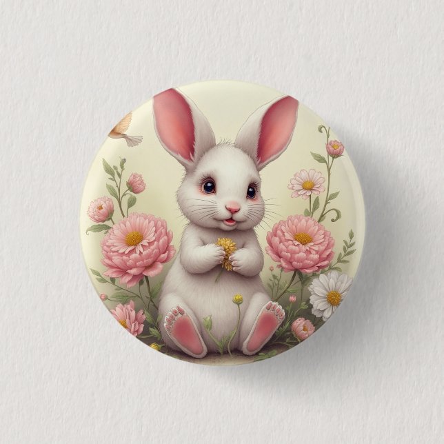 Chapa Redonda De 2,5 Cm Conejo (Anverso)