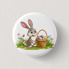 Chapa Redonda De 2,5 Cm Conejo de Pascua