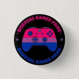 Chapa Redonda De 2,5 Cm Controlador de videojuego con orgullo de gamer bis