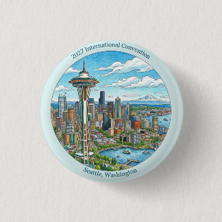 Chapa Redonda De 2,5 Cm Convención Internacional 2027 Seattle