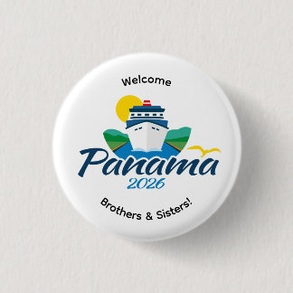 Chapa Redonda De 2,5 Cm Convención Internacional Ciudad de Panamá Panamá 2