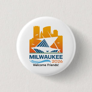 Chapa Redonda De 2,5 Cm Convención Internacional de Milwaukee Wisconsin 20