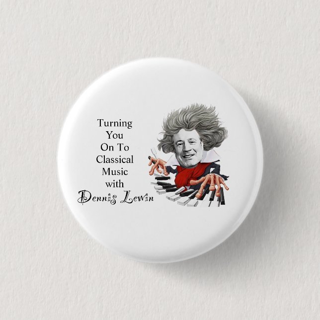 Chapa Redonda De 2,5 Cm Convirtiéndote En Música Clásica (Anverso)