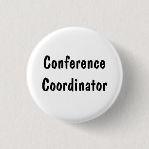 Chapa Redonda De 2,5 Cm Coordinador de Conferencia