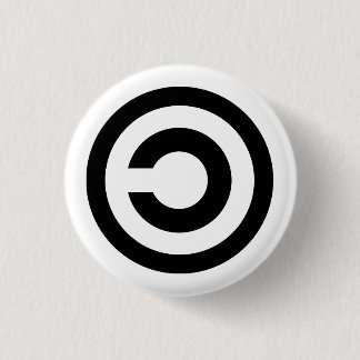 Chapa Redonda De 2,5 Cm Copyleft