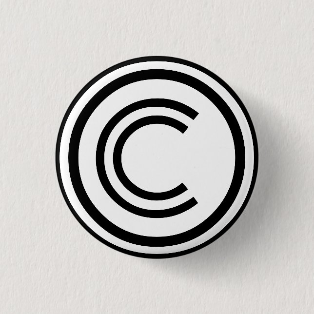 Chapa Redonda De 2,5 Cm Copyright sign symbol (Anverso)