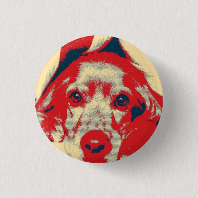 Chapa Redonda De 2,5 Cm Coquetón inglés, perro, cachorro (Anverso)