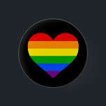 Chapa Redonda De 2,5 Cm "CORAZÓN del ARCO IRIS" 1,25 pulgadas<br><div class="desc">" CORAZÓN del ARCO IRIS" botón de 1, 25 pulgadas</div>