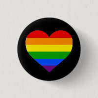 "CORAZÓN del ARCO IRIS" 1,25 pulgadas