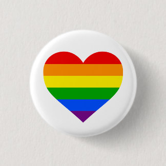 Chapa Redonda De 2,5 Cm "CORAZÓN del ARCO IRIS" 1,25 pulgadas