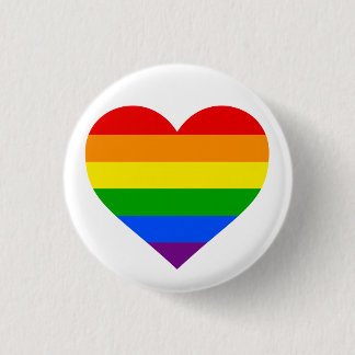 Chapa Redonda De 2,5 Cm "CORAZÓN del ARCO IRIS" 1,25 pulgadas