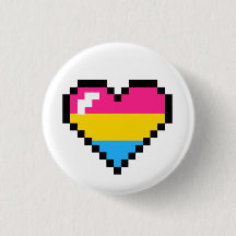 Corazón retro de 8 bits Pansexual del orgullo