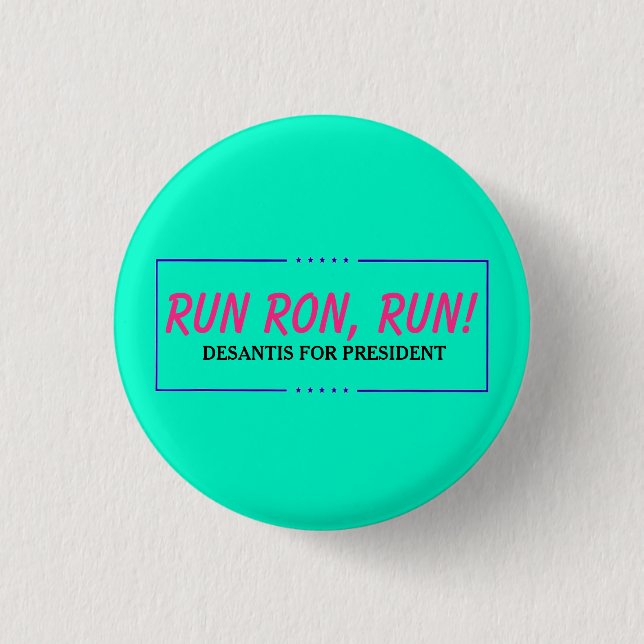 Chapa Redonda De 2,5 Cm ¡Corre Ron, Corre! (Anverso)