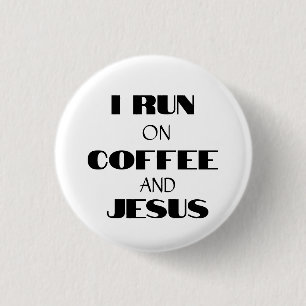 CHAPA REDONDA DE 2,5 CM CORRO EN CAFÉ Y JESÚS