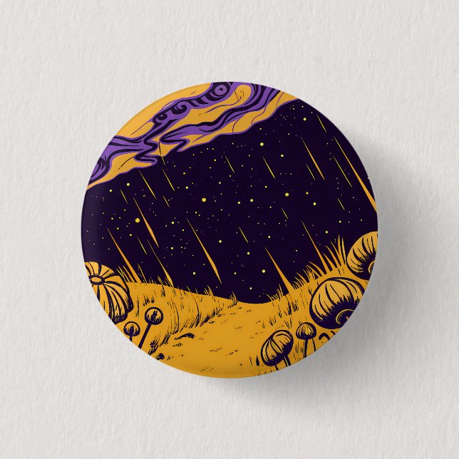 Chapa Redonda De 2,5 Cm Cosmic Fields (Anverso)