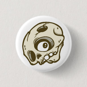 Chapa Redonda De 2,5 Cm Cráneo