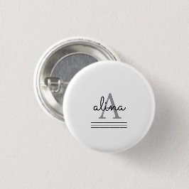 Chapa Redonda De 2,5 Cm Crea tu propio monograma personalizado