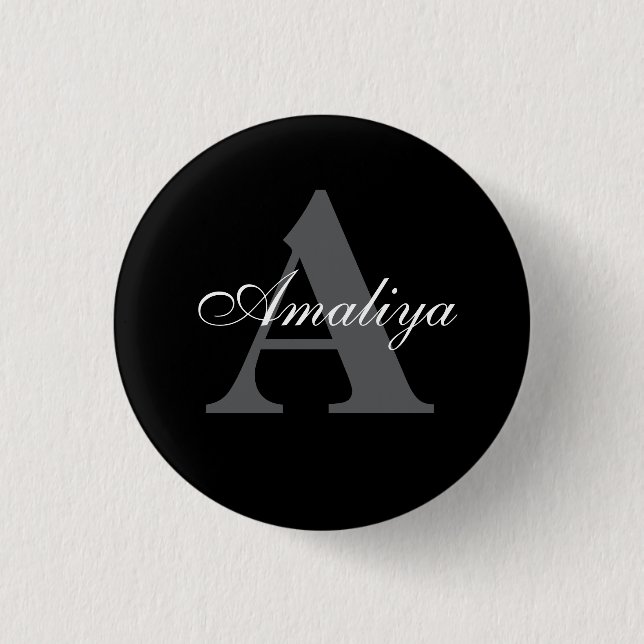 Chapa Redonda De 2,5 Cm Crear el nombre personalizado del propietario (Anverso)