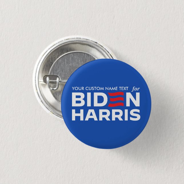 Chapa Redonda De 2,5 Cm Crear su propia campaña para Biden Harris 2024 (Anverso y reverso)